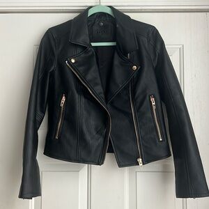 Black faux leather jacket